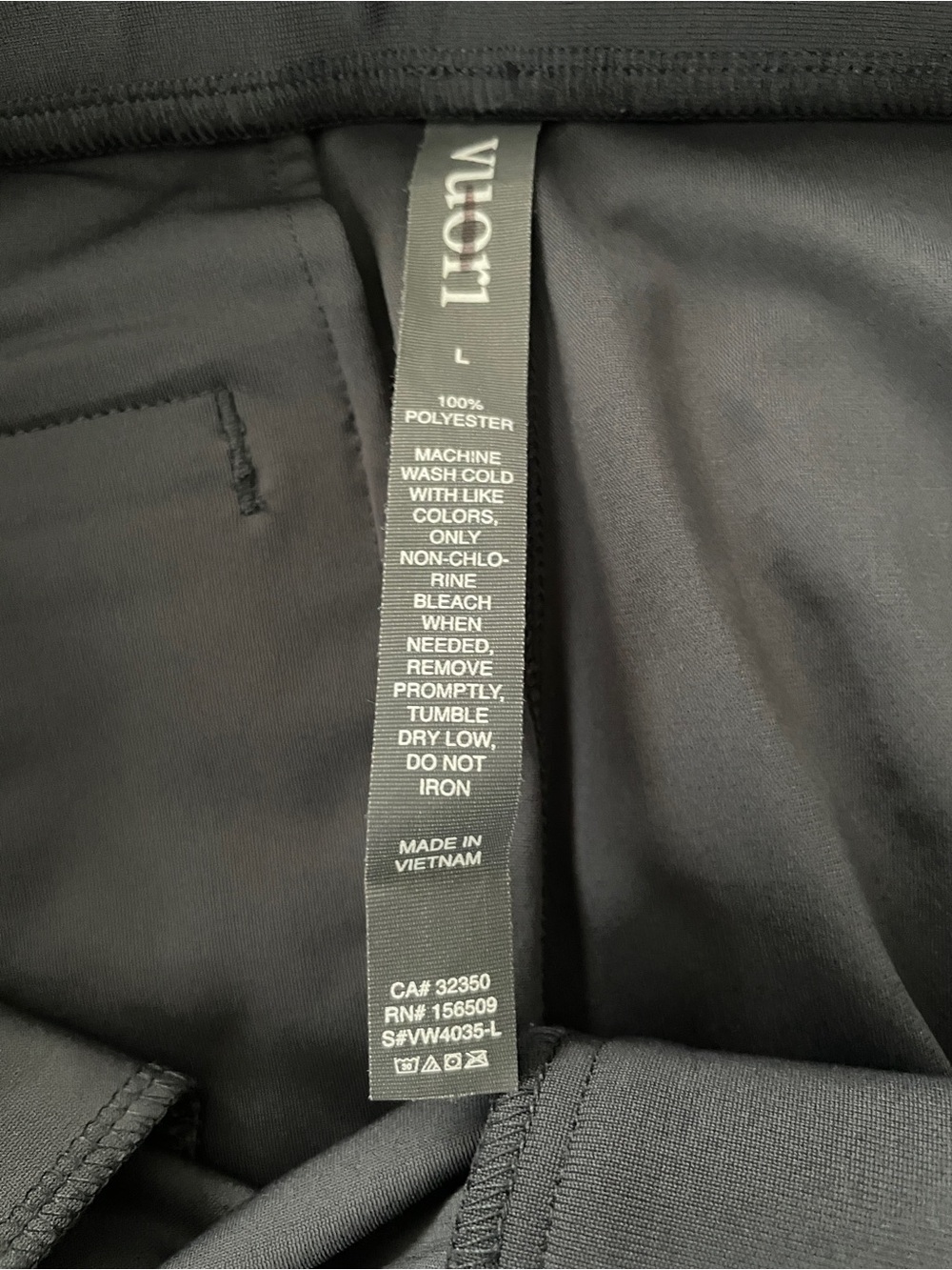 Vuori Meta Wideleg Tailored Long Pant in Charcoal Gray Size L - Picture 8 of 8